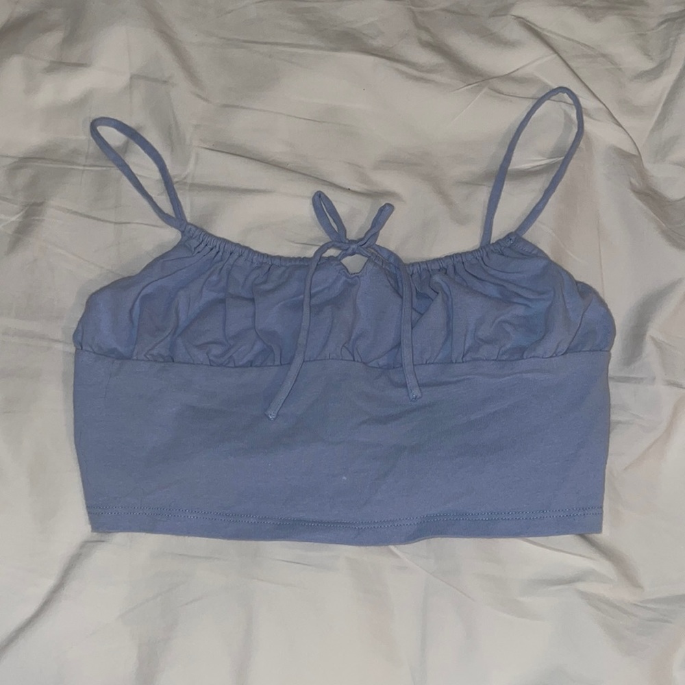 Light blue cropped tank top | Size small | Lightly used, but in great condition|